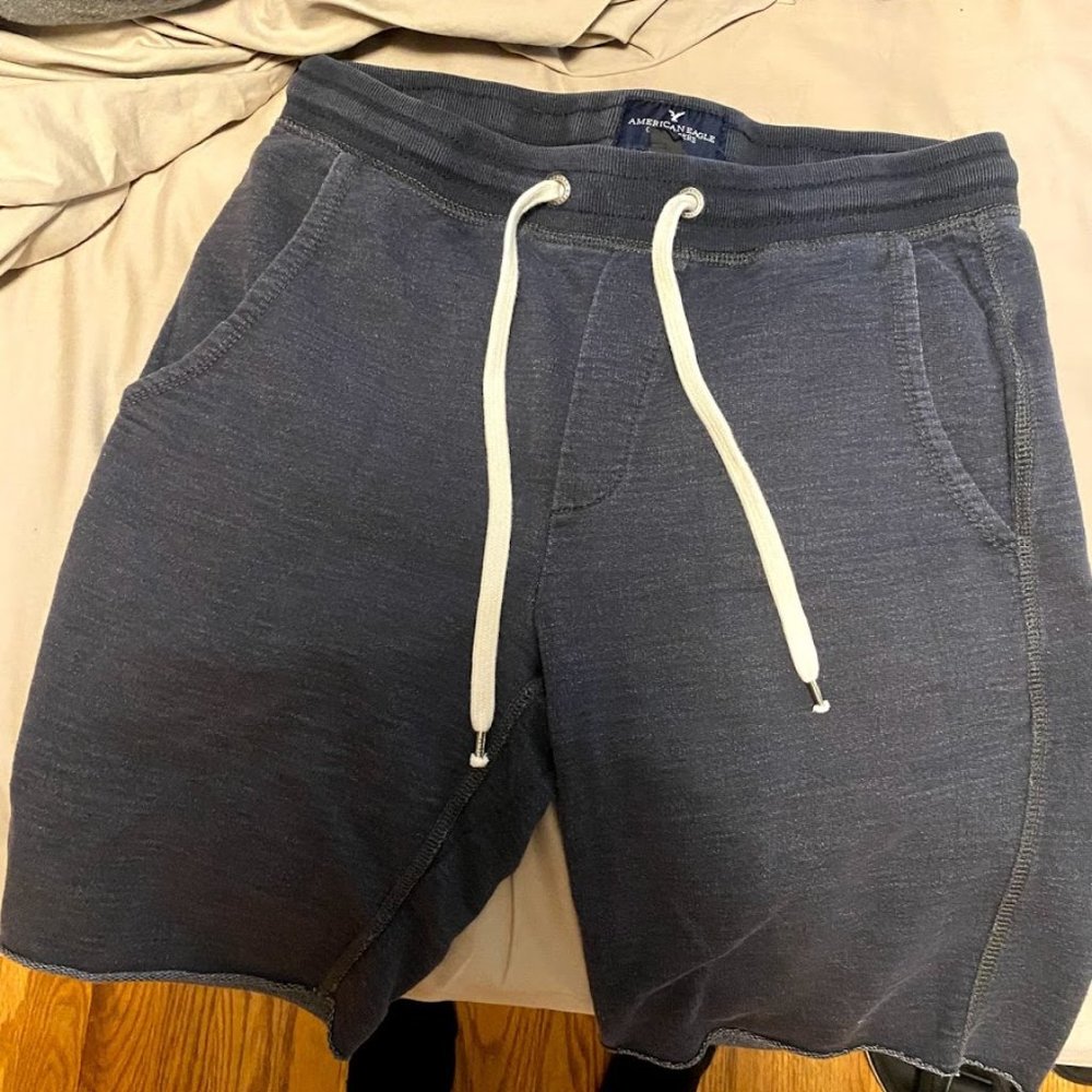 American Eagle navy sweat shorts